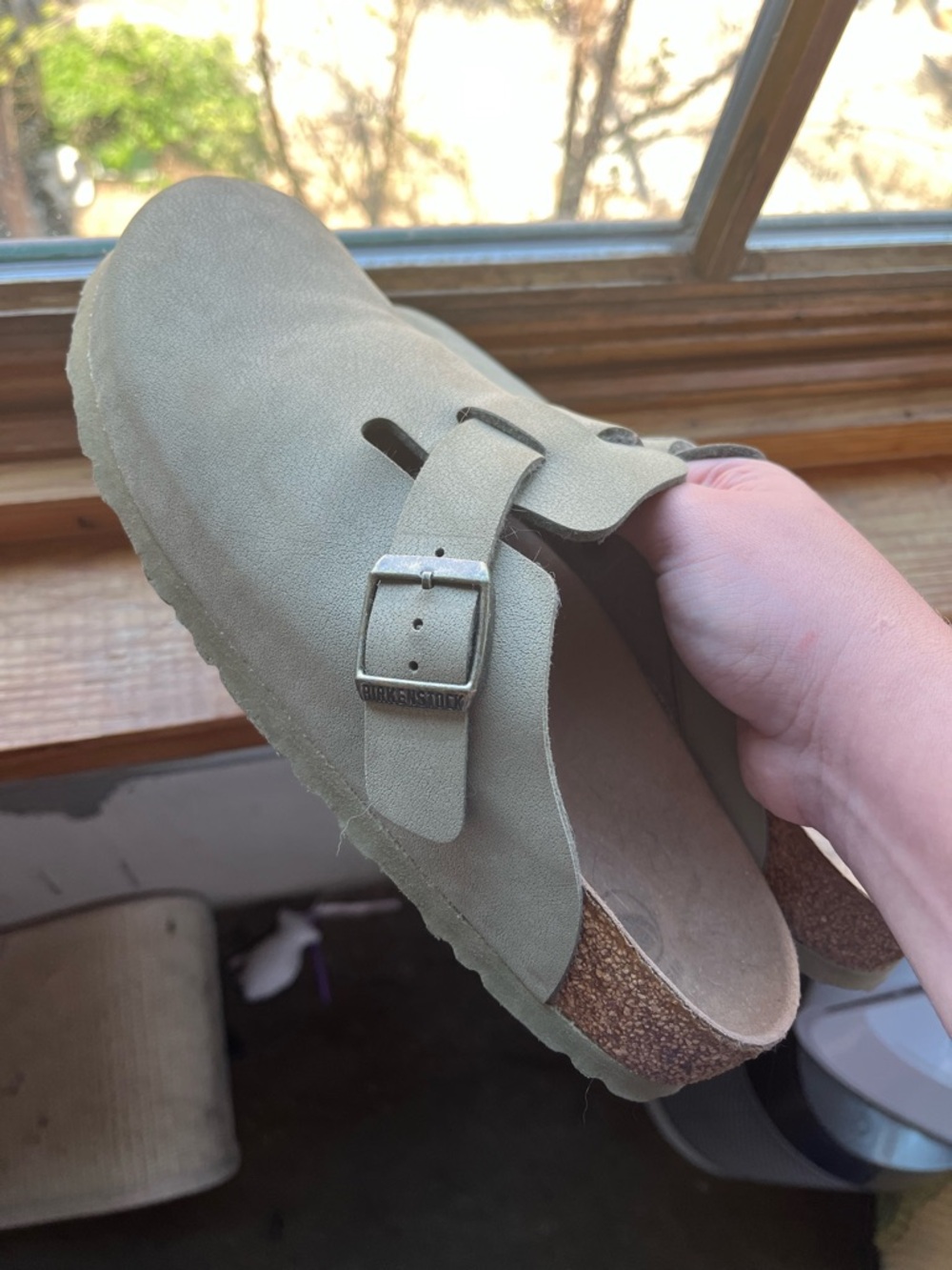 Boston Birkenstock Vegan leather Clogs (beige)